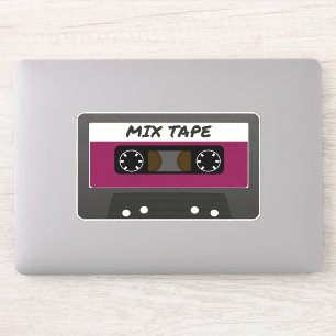 Lila Mix-Tape - Retro-Geschenk im Stil der 80er un Aufkleber