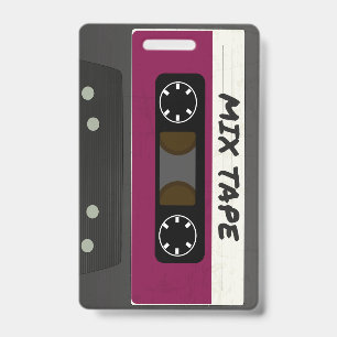 Lila Mix Tape - Retro Geschenk im Stil der 80er un Ausweis