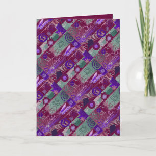 Lila Mode Kunst-Bandana personalisierbar Gruß Karte