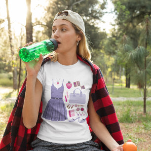 Lila Mode-Set T-Shirt