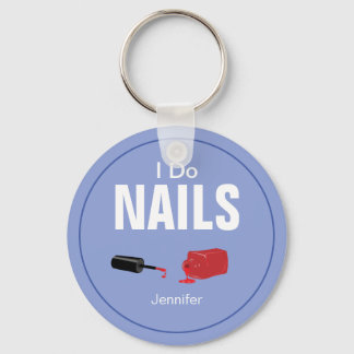 Lila-modern Ich tue Nails Nageltechniker Schlüsselanhänger