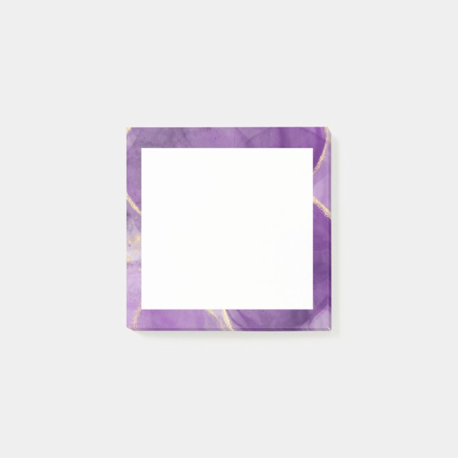 Lila, moderne alkoholfreie Tinten Post-it Klebezettel (Vorderseite)