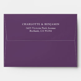 Lila moderne Hochzeit 5,25x7,25