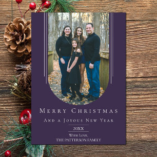 Lila moderner Inverter Boho Arch Holiday Feiertagskarte