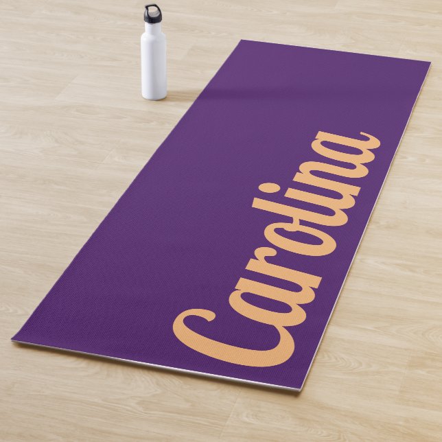 Lila moderner Name | Stilvoll einfach Yogamatte (Beispiel)