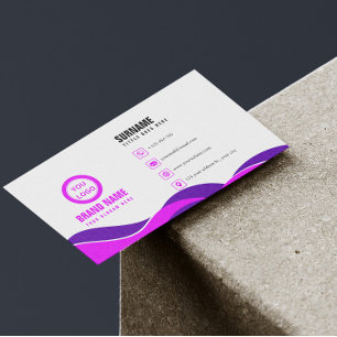 Lila modernes Elegant Visitenkarte
