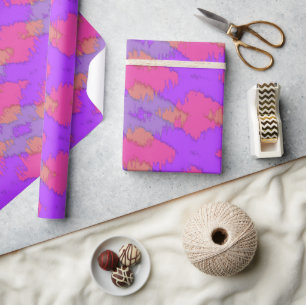 Lila, modernes Ikat-Muster Geschenkpapier
