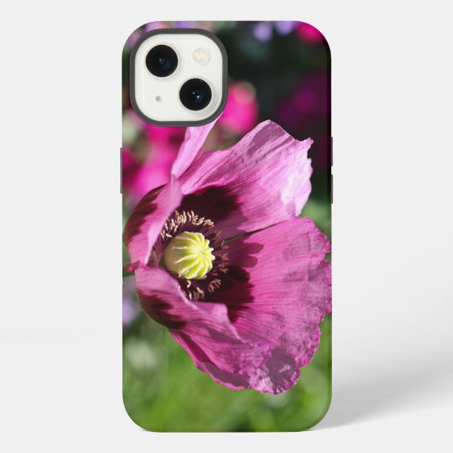 Lila Mohn-Handyhülle iPhone Hülle (Rückseite)