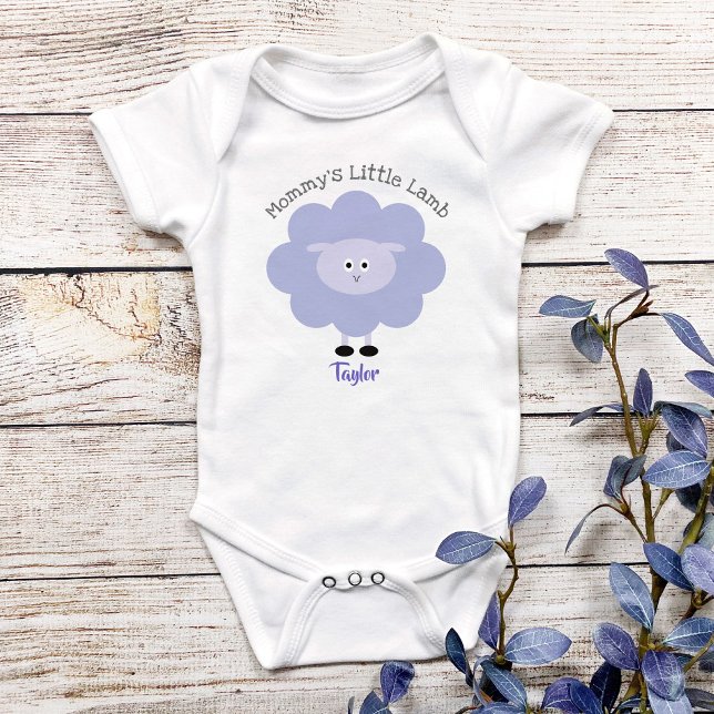 Lila Mommys Little Lamb Gender Neutraler Niedliche Baby Strampler (Von Creator hochgeladen)