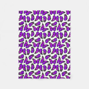 Lila Monarch-Schmetterlings-Muster Fleecedecke