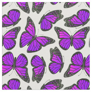 Lila Monarch-Schmetterlings-Muster Stoff