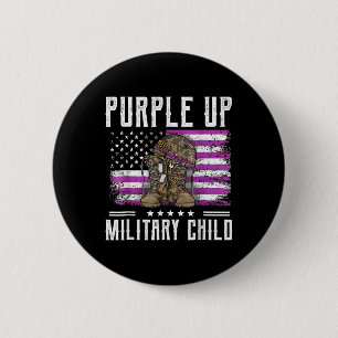 Lila Monat der militärischen Kinder Stiefel U Button