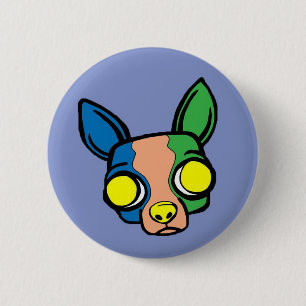 Lila Mönch-Welpen-Knopf Button