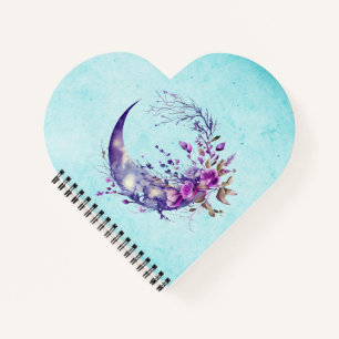 Lila Mond Notizbuch
