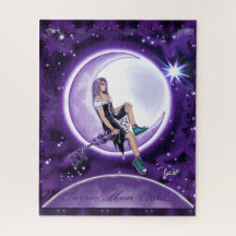 Lila Mondkinderpuzzle