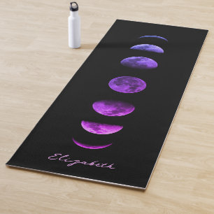 Lila Mondmond Phases Celestial Personalisiert Yogamatte