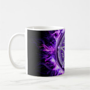 Lila MondPentagramm Kaffeetasse