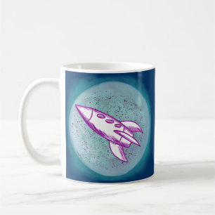 Lila Mondrakete Tasse