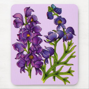lila Monkshoods Mousepad