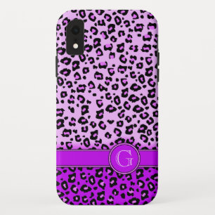 Lila Monografie von Leopard Case-Mate iPhone Hülle