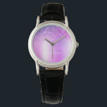 Lila Monogram Glitzer Sparkle Girly Script Armbanduhr<br><div class="desc">Lila Imitate Foil metallic Sparkle Glitzer gebürstete Metal Monogram Name Watch. Dies macht den perfekten Abschluss,  Geburtstag,  Hochzeit,  Brautparty,  Jubiläum,  Babydusche oder Junggeselinnen-Abschied Geschenk für jemanden,  die Lieben glamourösen Luxus und schicke Stile.</div>