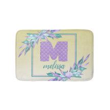 Lila Monogram Mermaid Scales Watercolor Ombre