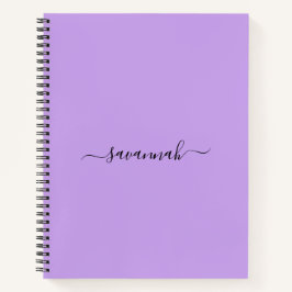 Lila Monogramm-Sketchbuch Notizbuch