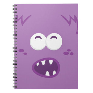 Lila Monster-Face-Notebook Notizblock