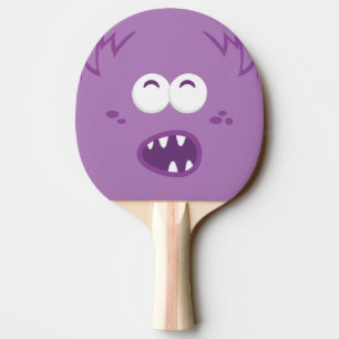 Lila Monster Face Ping Pong Paddle Tischtennis Schläger