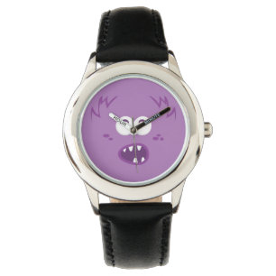 Lila Monster-Face-Watch Armbanduhr