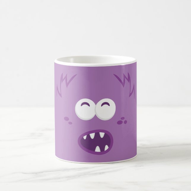 Lila Monster-Gesicht-Tasse Tasse (Mittel)
