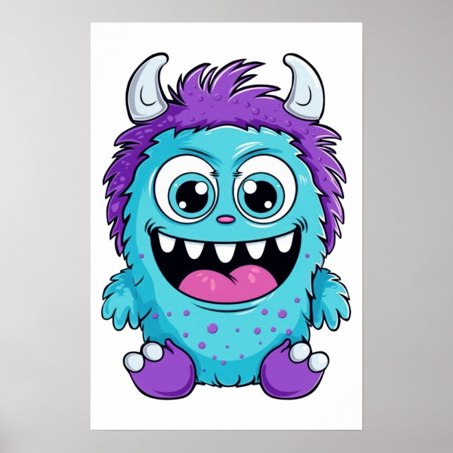 Lila Monster Poster (Vorne)