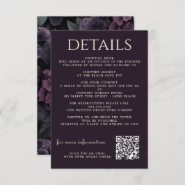 Lila Moody Floral Begleitkarte