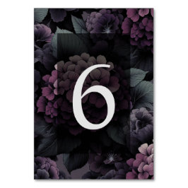 Lila Moody Floral Tischnummer