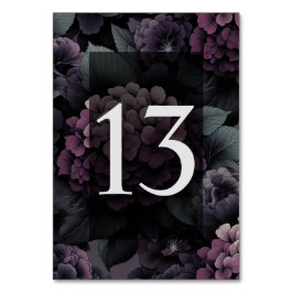 Lila Moody Floral Tischnummer