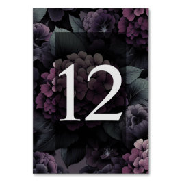 Lila Moody Floral Tischnummer