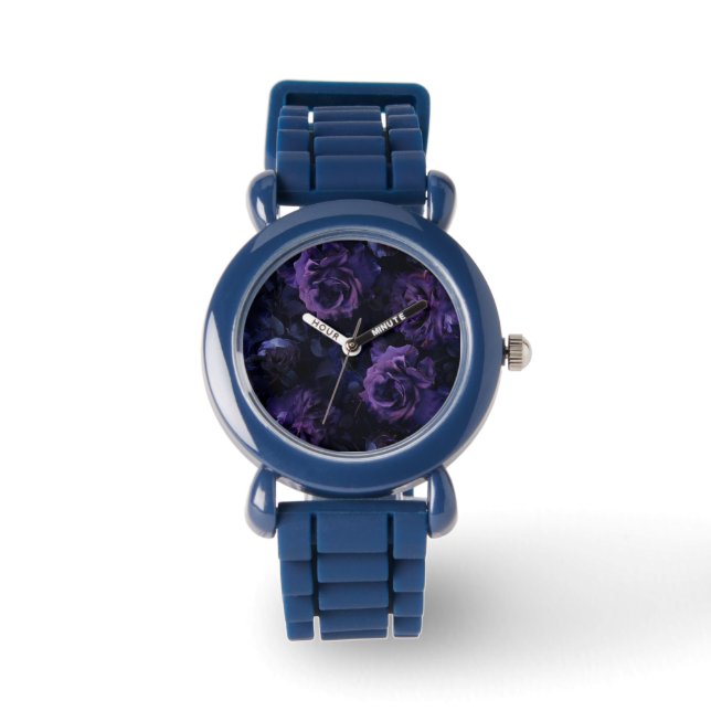 Lila Moody-Rose Armbanduhr (Vorderseite)