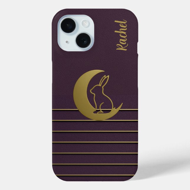 Lila Moon Bunny Design iPhone/iPad Gehäuse Case-Mate iPhone Hülle (Rückseite)