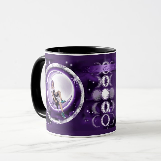 Lila Moon Child Coffee Tasse (Vorderseite Links)
