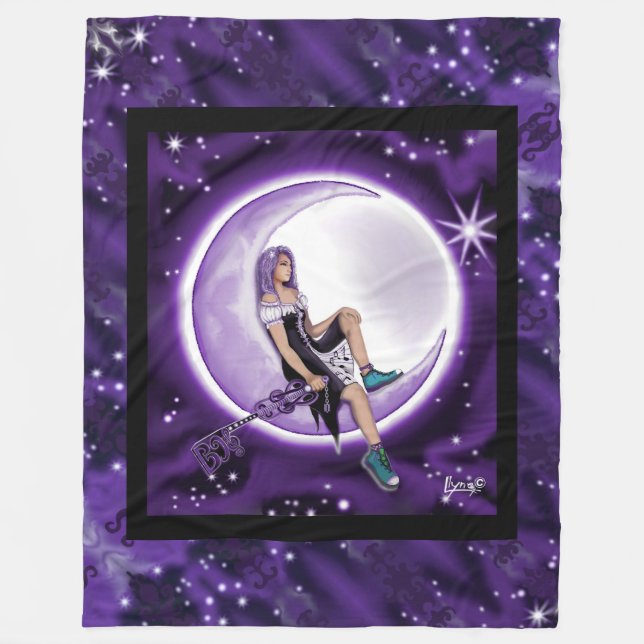 Lila Moon Child Fleece Blanket (Vorderseite)