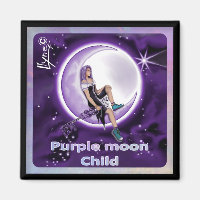 Lila Moon Child Magnet