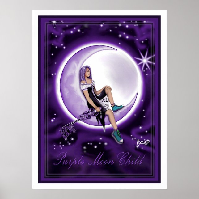 Lila Moon Child Poster (Vorne)