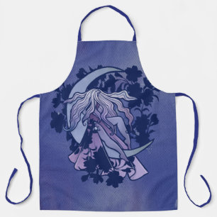 Lila Moon Goddess Wiccan Triple Moon Symbol Art Schürze