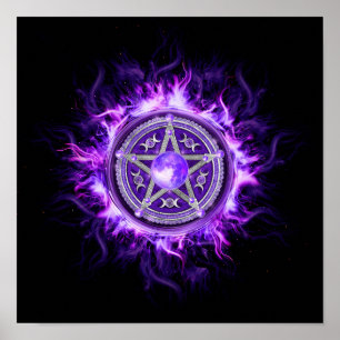 Lila Moon Pentagram Poster