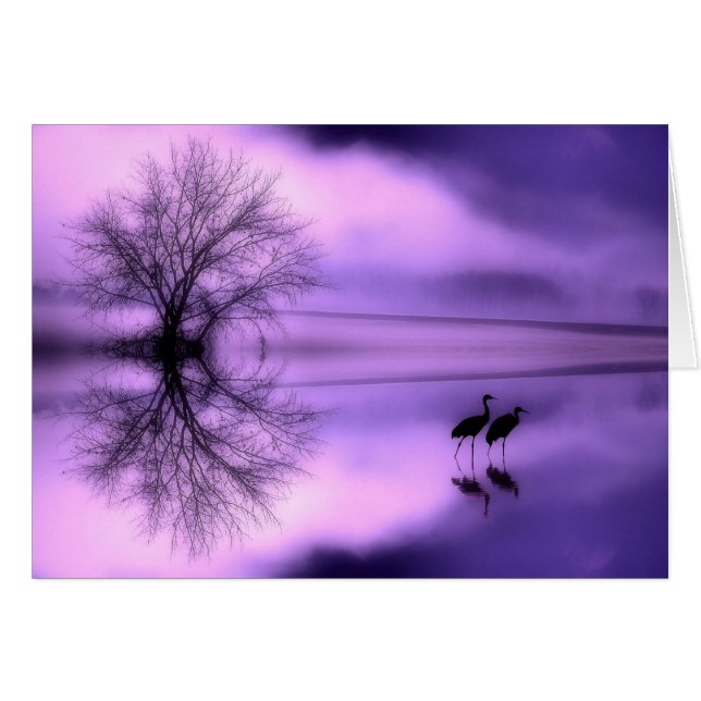 Lila Morgen-Karte (Vorderseite (Horizontal))