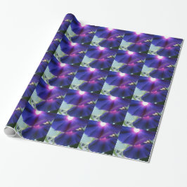 Lila Morning Glory Blume Wrapping Paper Geschenkpapier