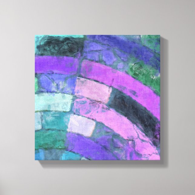 Lila Mosaik Leinwanddruck (Vorderseite)