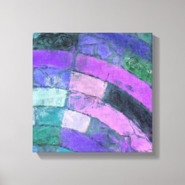 Lila Mosaik Leinwanddruck (Vorderseite)