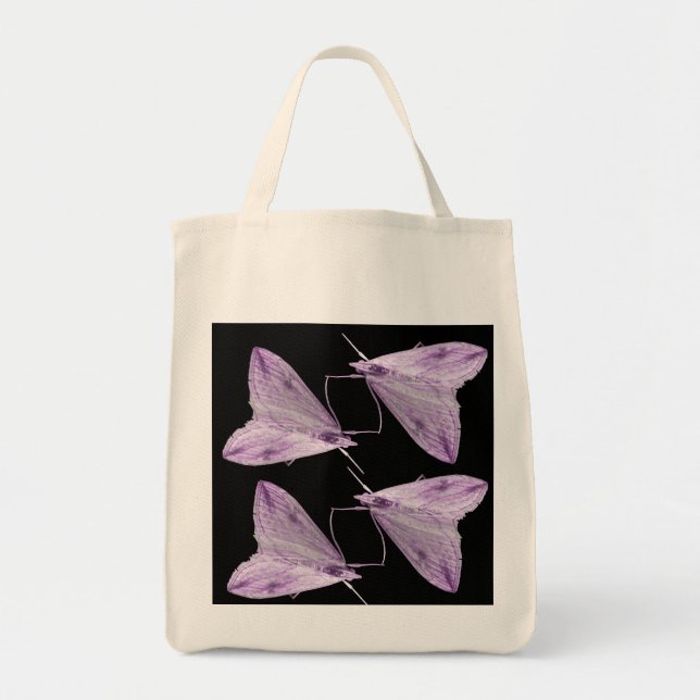 Lila Moth Art Toag Tragetasche (Vorne)
