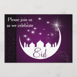 Lila Mubarak Moon Moschee Einladung